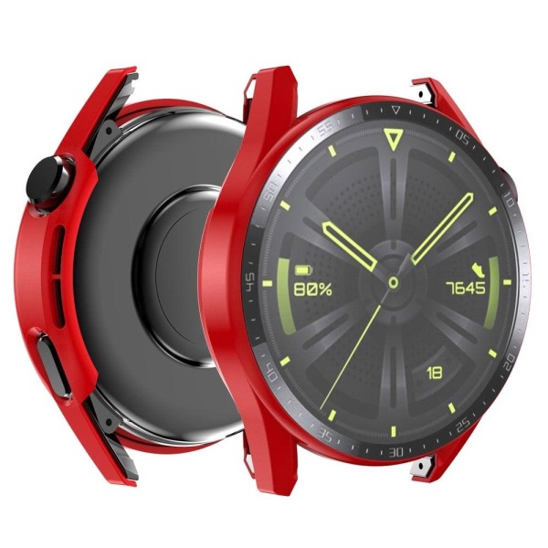 Huawei Watch GT 3 (46mm) matte cover + tempered glass dial plate Röd