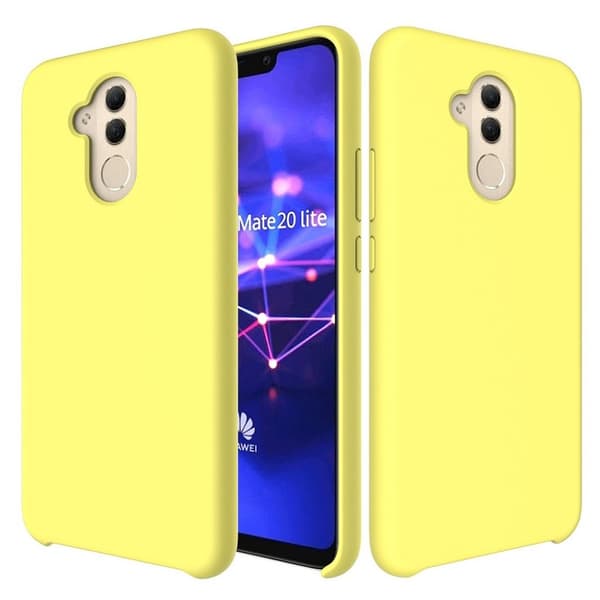 Huawei Mate 20 Lite flydende silikone etui - Gul Yellow