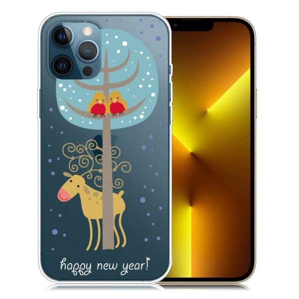 Christmas iPhone 13 Pro Max Suojakotelo - Deer Under Puu Multicolor
