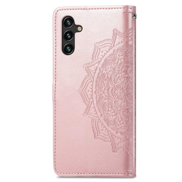 Mandala Samsung Galaxy A13 5G Läppäkotelo - Ruusukulta Pink