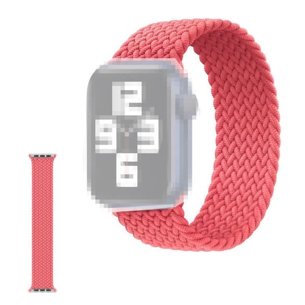 Apple Watch Series 6 / 5 44mm nylon urrem - Lyserød / Størrelse: L Pink