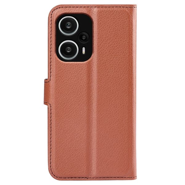 Klassisk Xiaomi Poco F5 / Redmi Note 12 Turbo Flip Etui - Brun Brown