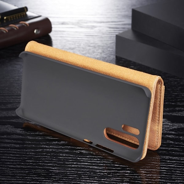 DG.MING Huawei P30 Pro 2-in-1 split læderetui - Brun Brown
