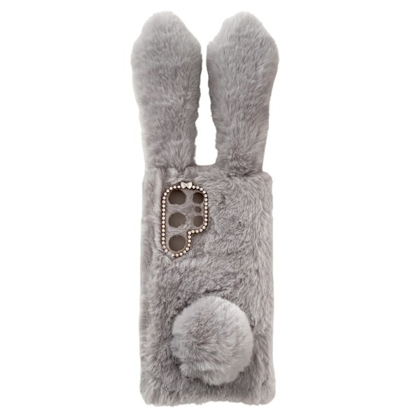 Fluffy Rabbit Samsung Galaxy S24 Ultra deksel - Sølv/Grå Silver grey