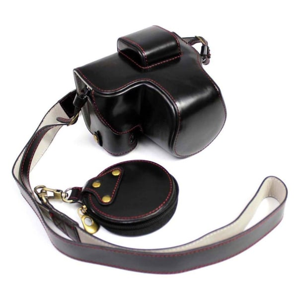 Fujifilm X-S10 leather case - Black Svart