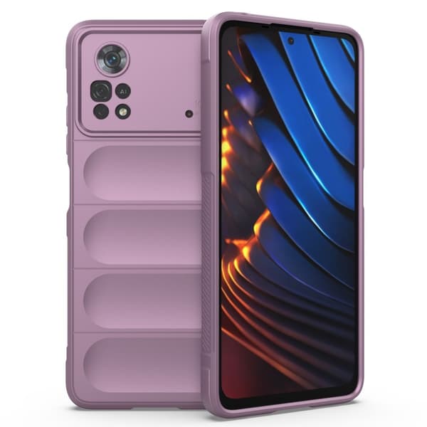 Blødt grebsformet cover til Xiaomi Poco X4 Pro 5G - Lilla Purple