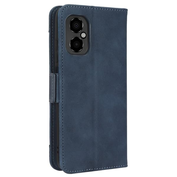 Modernt Xiaomi Poco M4 5G fodral med plånbok - Blå Blå