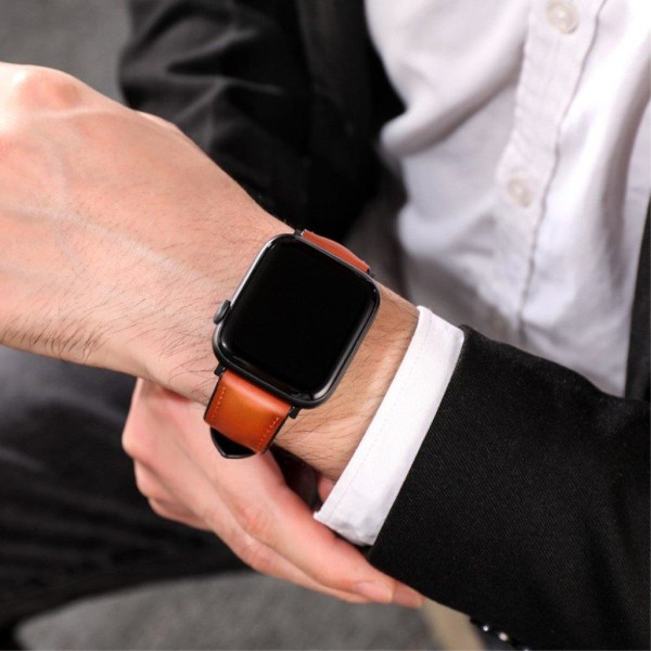 Apple Watch Series 6 / 5 40mm komfortabel læder rem - orange / s Orange