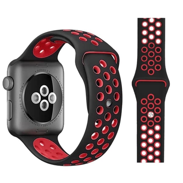Apple Watch Series 5 / 4 40mm kaksivärinen kellonauha - Musta / Punainen Black