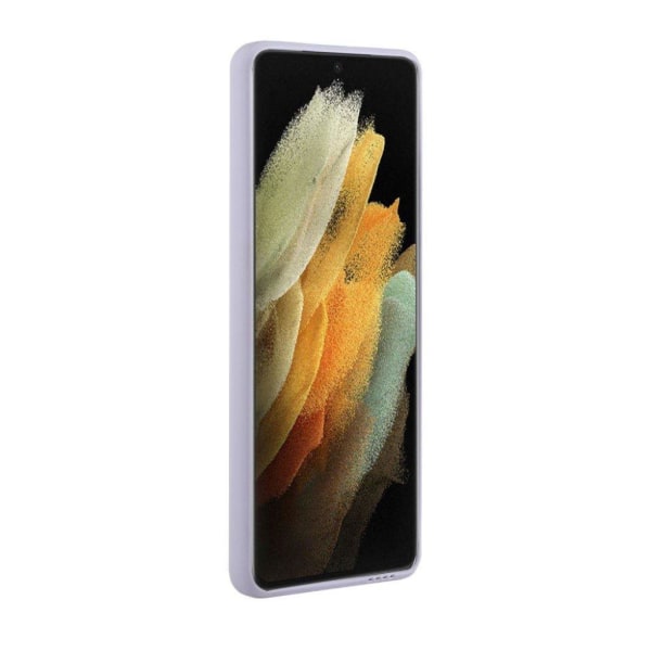 Samsung Galaxy S21 Ultra 5G skal med korthållare - Lila Lila
