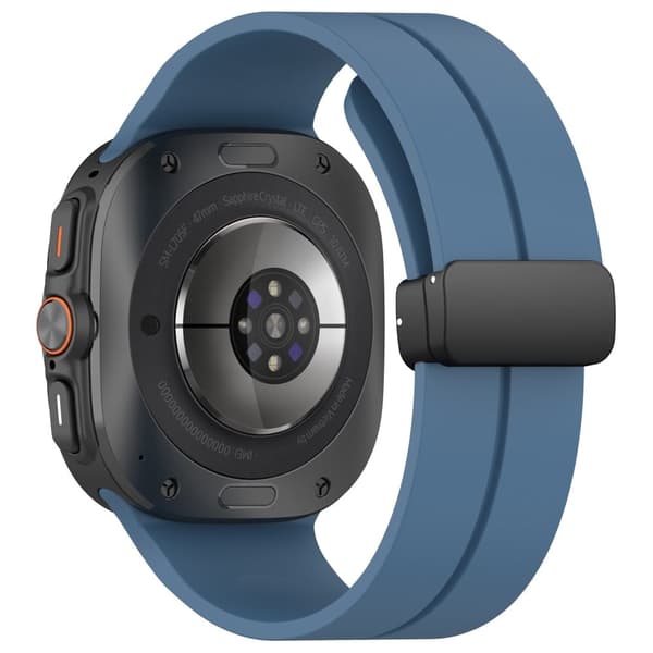 Samsung Galaxy Watch Ultra 47 mm silikonarmbånd med magnetisk sammenleggbar spenne - Blå Blue