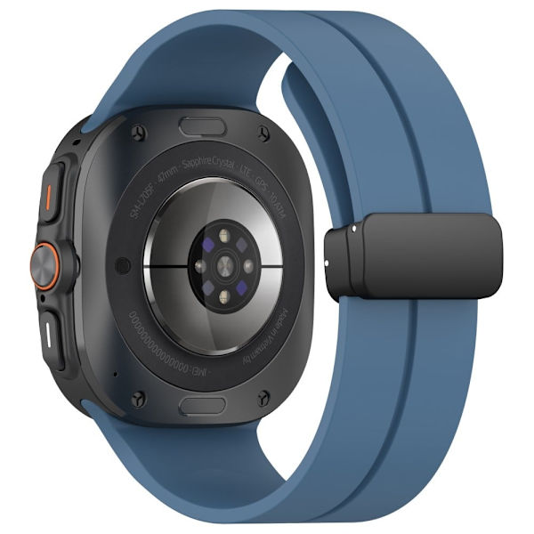Samsung Galaxy Watch Ultra 47mm Silikon Klockarmband Magnetiskt Fällbart Spänne Handledsrem - Blå Blå