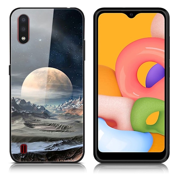 Fantasy Samsung Galaxy A01 deksel - Hvit Planet Multicolor