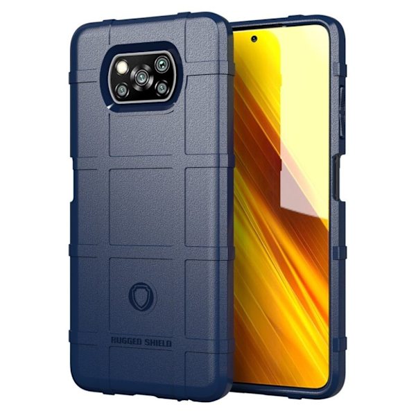 Rugged Shield Etui Xiaomi Poco X3 / Poco X3 Nfc - Blå Blue