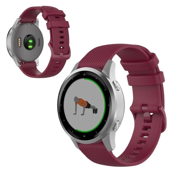 Garmin Vivomove 3S / Vivoactive 4S grid texture silicone watch b Red