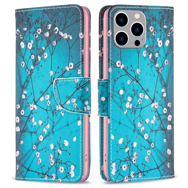 Wonderland iPhone 15 Pro Max flip etui - Blommeblomst Blue