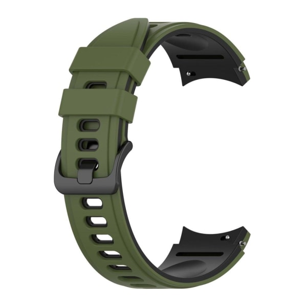 Dual color silicone watch strap for Samsung Galaxy Watch 5 / 4 - Green