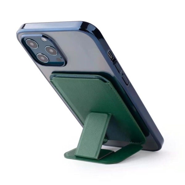 Universal telefonhållare i läder med kortplats - Grön Grön