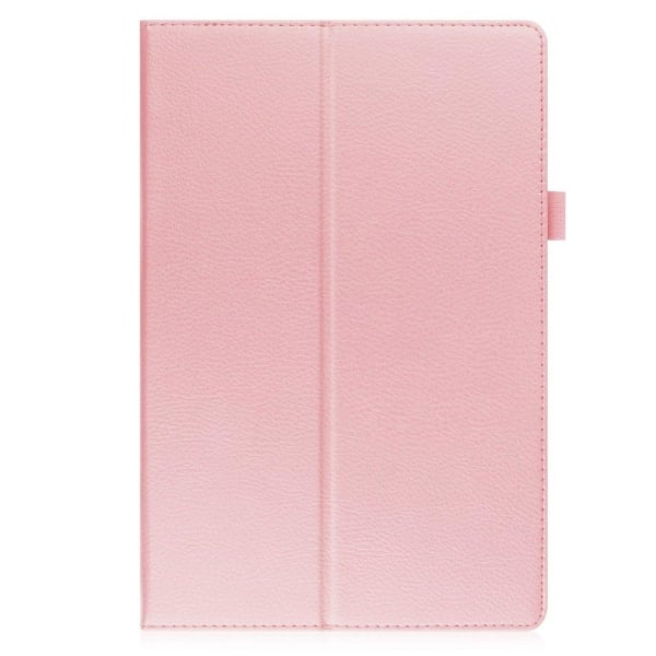 Vikbart fodral med Lichi-textur för Samsung Galaxy Tab A8 10.5 (2021) - Rosa Rosa