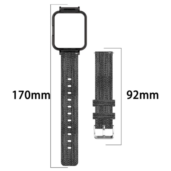 Xiaomi Redmi Watch 2 nylon åndbar urrem - Grå Silver grey