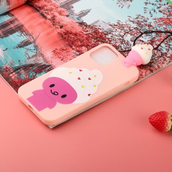 Cute 3d iPhone 12 Pro Max Etui - Ice Cream Pink