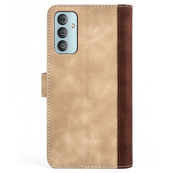 Tofarget lærdeksel for Samsung Galaxy M23 - Gul Yellow