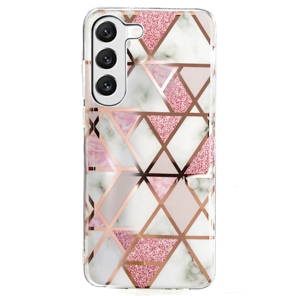Marmormotiv Samsung Galaxy S23 skal - Elektropläterad Rosa Marmor Rosa