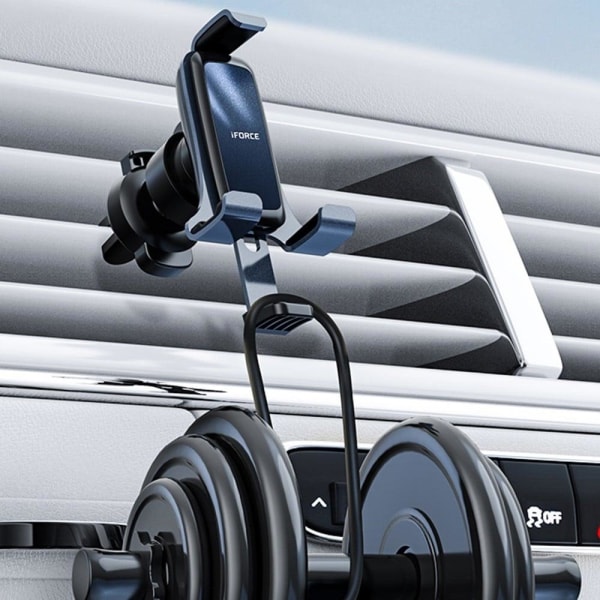 IFORCE rotatable car air vent phone bracket - Black Svart