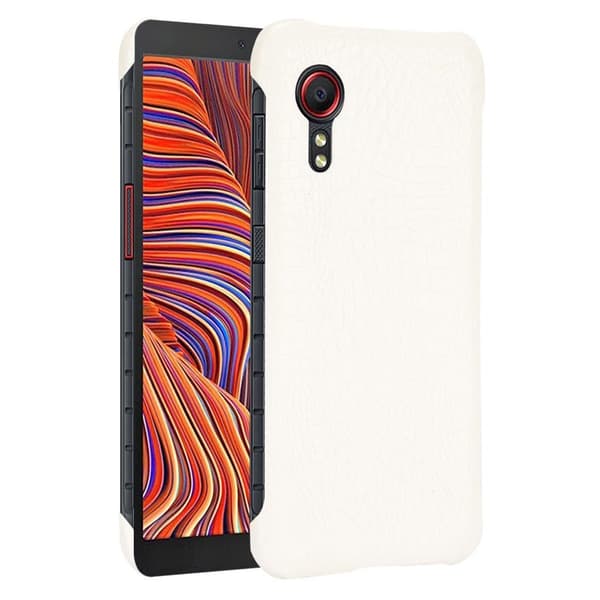 Croco Etui Samsung Galaxy Xcover 5 - Hvid White