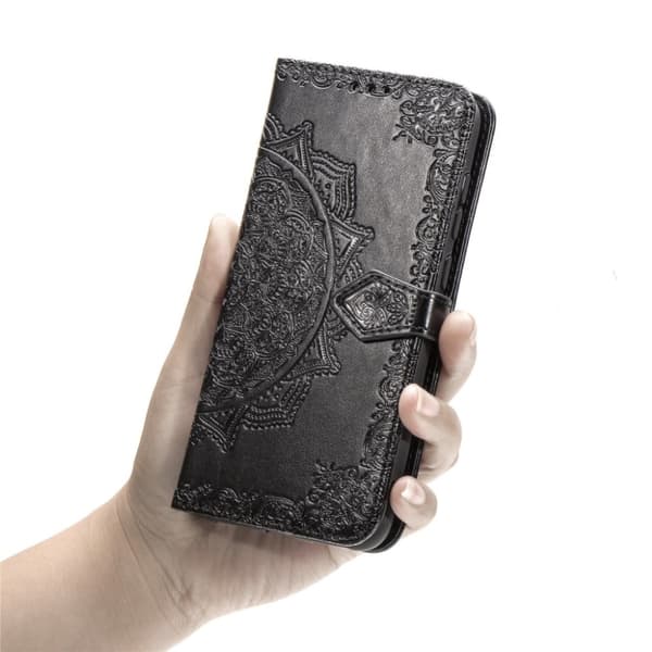 Mandala Samsung Galaxy A30 Flip Veske - Svart Black