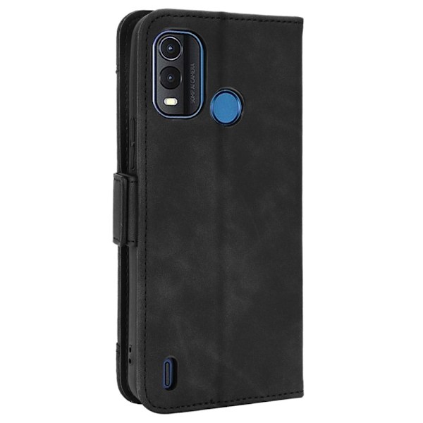 Stilfuldt Læder Etui med Pung til Nokia G11 Plus - Sort Black