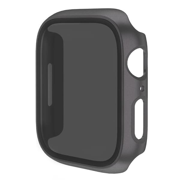 Apple Watch SE 2022 (44mm) / SE / 6 / 5 integrated cover with tempered glass - Dark Grey Silvergrå