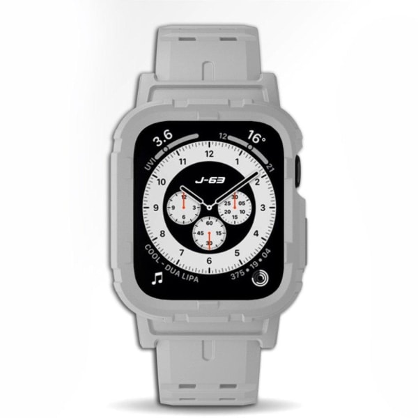 Apple Watch 40mm multi-hole silikone urrem - Grå / Størrelse: L Silver grey