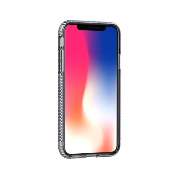 iPhone X beskytter dekslet af hybridmateriale med 3D kube mønster - Rosa Silver grey