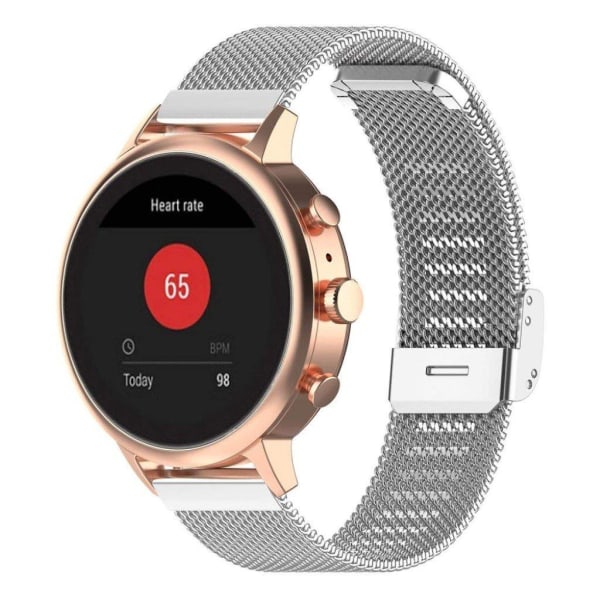 Garmin Vivoactive 4S elegant rustfrit stål Urrem - Sølv Silver grey