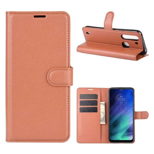 Classic Motorola One Fusion Flippetui - Brun Brown