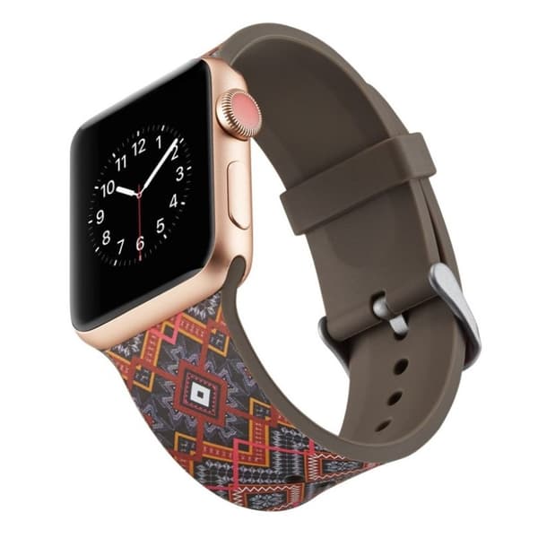 Apple Watch Series 4 44mm klockband av silikon - Unika Blommor multifärg