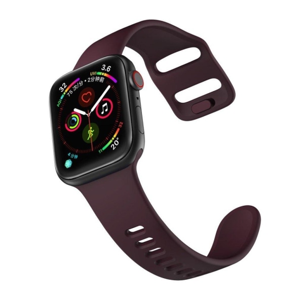 Apple Watch Series 5 40mm enkelt klockarmband i silikon - Brun Brun