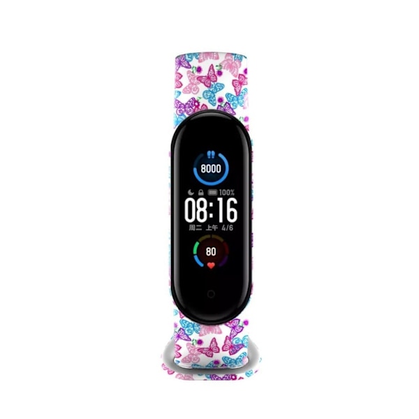 Xiaomi Mi Band 5 cool pattern watch band - Butterfly multifärg