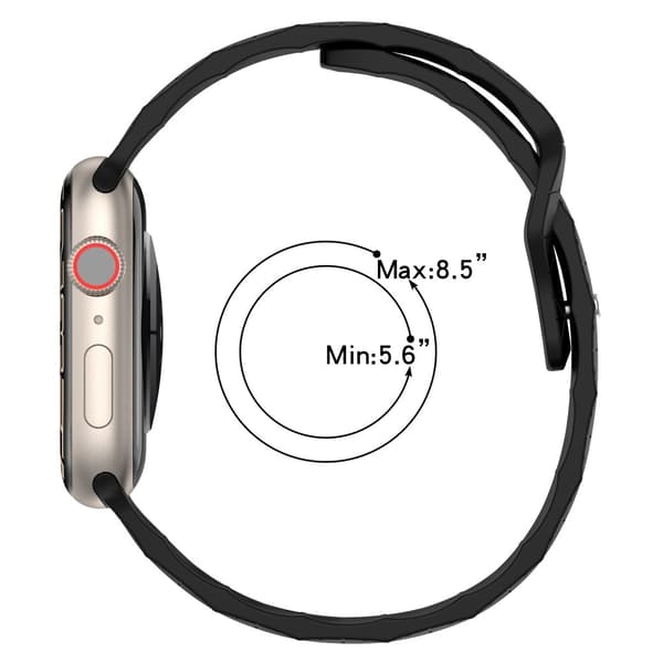 Apple Watch Series 8 (41mm) silikone rem med fodboldmønster - Sort Black