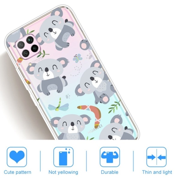 Deco Huawei P40 Lite / Huawei Nova 6 SE skal - Koala Silvergrå