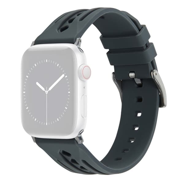 Apple Watch Series 41 mm - 40 mm - 38 mm Klockarmband Hålformat silikonarmband - Grå Silvergrå