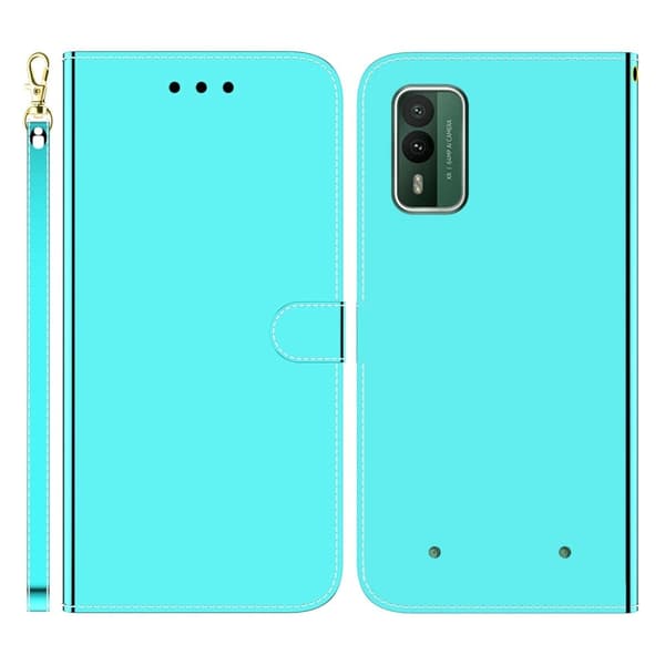 Mirror Nokia Xr21 Flip Etui - Cyan Green