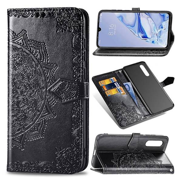 Mandala Xiaomi Mi 9 Pro Flip kotelot - Musta Black