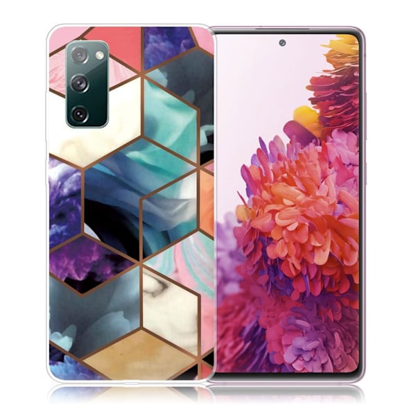 Marble Samsung Galaxy S20 FE Etui - Colorful Cube Tile Multicolor
