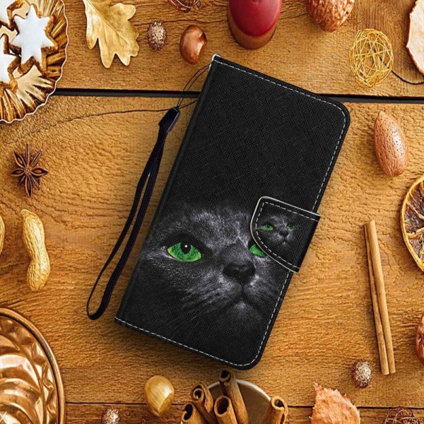 Wonderland Samsung Galaxy A23e Flip Etui - Kat Black