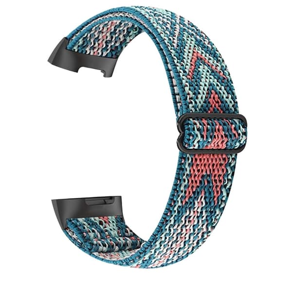 Elastinen nailon + kuvioitu kellohihna Fitbit Charge 5 - Nuoli Multicolor