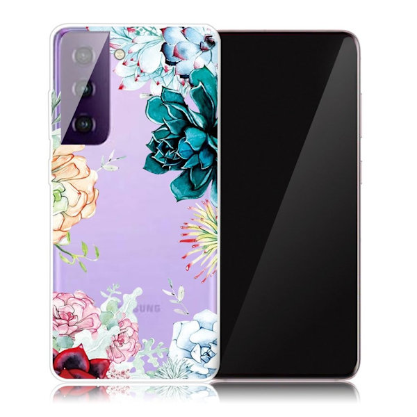 Deco Samsung Galaxy S21 Etui - Blomster Bloom Multicolor