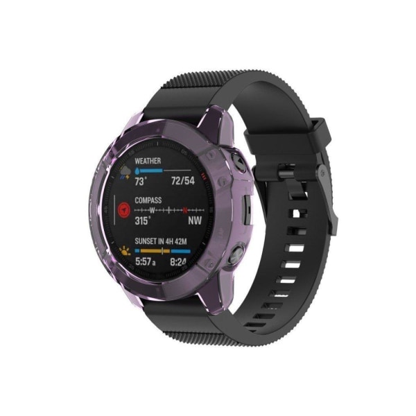 Garmin Fenix 6X Pro genomskinlig ram - Lila Lila