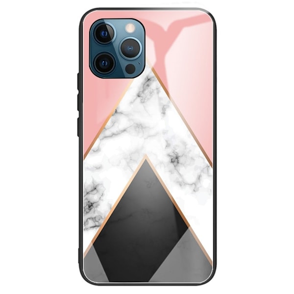 Fantasy Marble iPhone 15 Pro Max Cover - Sort / Rose / Hvid Marmor Pink